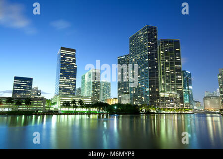 Il centro cittadino e il quartiere Brickell, Miami, Florida, Stati Uniti d'America Foto Stock