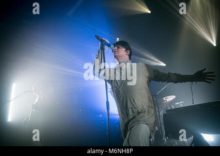 Norvegia - Oslo il 4 marzo 2018. Il cantante inglese, Cantautore e compositore Gary Numan esegue un concerto dal vivo a Parkteatret in Oslo. (Photo credit: Gonzales foto - Tord Litleskare). Credito: Gonzales foto/Alamy Live News Foto Stock