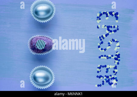 Le uova di Pasqua di cioccolata Foto Stock