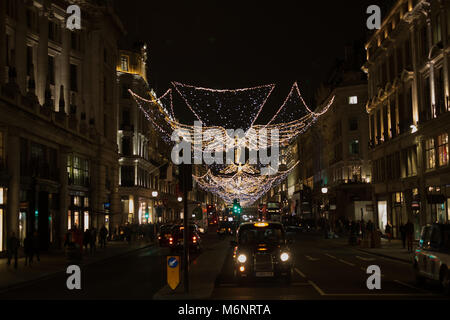 Le luci di Natale, Regent Street Foto Stock