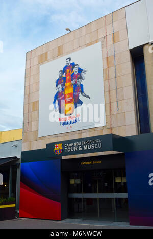 Il Museu FC Barcelona, Camp Nou, Barcellona, in Catalogna, Spagna Foto Stock