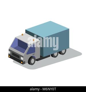 Carrello vettore isometrica Illustrazione Vettoriale