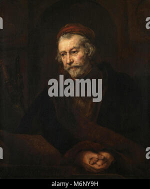 Harmenszoon Rembrandt van Rijn - un uomo anziano come San Paolo 1659 Foto Stock