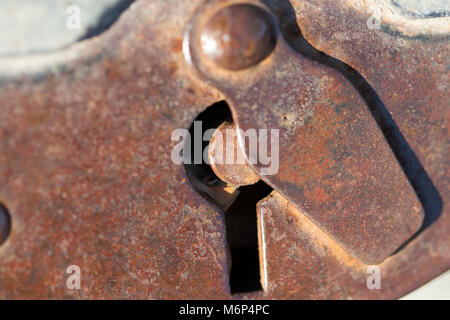 Egli antico e grande lucchetto, Rusty lock Foto Stock