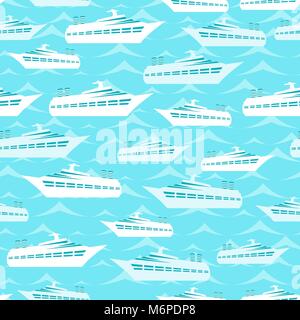 Retrò seamless pattern di viaggio di crociera Illustrazione Vettoriale