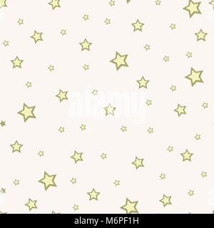 Abstract e moderno di colore bianco modello senza soluzione di continuità con le stelle. Illustrazione Vettoriale. Sfondo lucido. Illustrazione Vettoriale