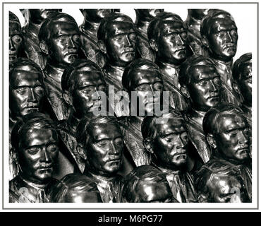 1930 busti di Adolf Hitler prodotte in numeri per essere collocato nella Germania nazista edifici ufficiali e uffici Foto Stock