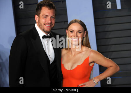 David Lee e Caroline WOZNIACKI frequentando il 2018 Vanity Fair Oscar Party hosted by Radhika Jones a Wallis Annenberg Center for the Performing Arts il 4 marzo 2018 a Beverly Hills, la California. Foto Stock