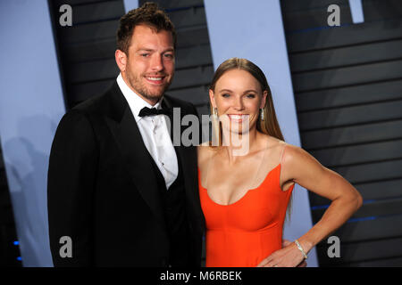 David Lee e Caroline WOZNIACKI frequentando il 2018 Vanity Fair Oscar Party hosted by Radhika Jones a Wallis Annenberg Center for the Performing Arts il 4 marzo 2018 a Beverly Hills, la California. Foto Stock