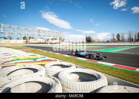 Montmelo, Catalogna, Spagna. 6 Mar, 2018. Bottas, Mercedes F1 Team driver del visto durante il giorno 1 della seconda settimana di test F1 giorni al circuito Barcelona-Catalunya. Credito:  MA 4660 2.jpg/SOPA Immagini/ZUMA filo/Alamy Live News Foto Stock