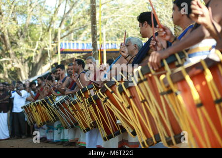 Il kerala festival, thrissur pooram Foto Stock