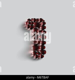Un numero realizzato da sfere rosse, vettore Illustrazione Vettoriale