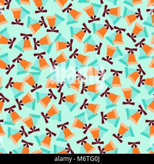 Modello senza soluzione di continuità con le campane in stile retrò Illustrazione Vettoriale