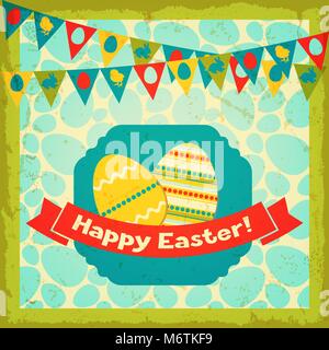 Felice Pasqua biglietto di auguri sfondo Illustrazione Vettoriale