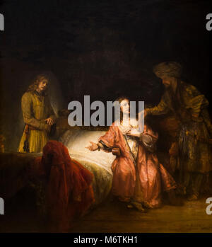 Giuseppe accusato da Potifar la moglie di workshop di Rembrandt, 1655, National Gallery of Art di Washington DC, USA, America del Nord Foto Stock