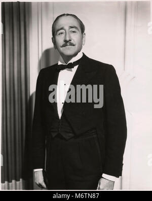 Adolphe Menjou, Ritratto di pubblicità per i film, 'Café Metropole', 20th Century Fox, 1937 Foto Stock