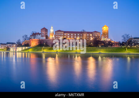 Il castello di Wawel - Cracovia in Polonia Foto Stock