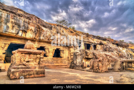 Grotte di Ellora 20 e 21. Patrimonio mondiale dell'UNESCO nel Maharashtra, India Foto Stock