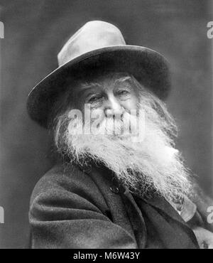 Walt Whitman (1819-1892), il ritratto del poeta americano da George C Cox, 1887. Foto Stock