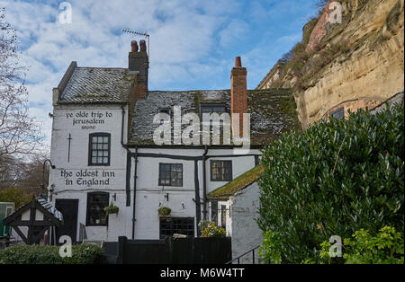 Ye Olde Trip to Jerusalem nottingham Foto Stock