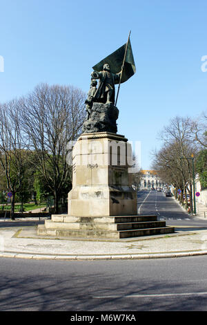 Pedro Alvares Cabral statua, Lisbona, Portogallo Foto Stock