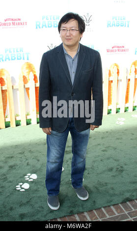 Peter Rabbit Premiere Mondiale tenutosi presso il The Grove in Los Angeles, California. Dotato di: Masi Oka dove: Los Angeles, California, Stati Uniti quando: 03 Feb 2018 Credit: Adriana M. Barraza/WENN.com Foto Stock