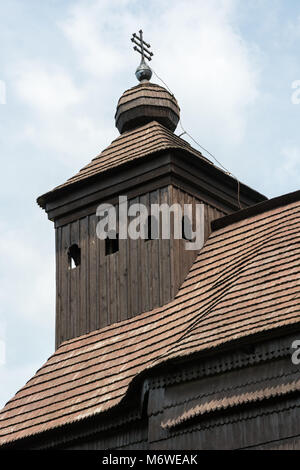 Chiesa di legno in Ulicske Krive in Slovacchia orientale Foto Stock