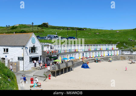 Giornata d'estate a porthgwidden beach di st.ives, Cornwall, Inghilterra, Regno Unito. Foto Stock