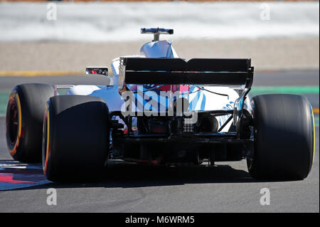 La Williams di Sergey Sirotkin durante le prove sul circuito di Barcelona-Catalunya, il 06 marzo 2018, a Barcellona, Spagna. Foto Stock