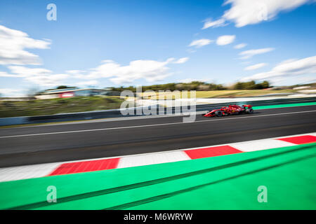 Montmelo, Catalogna, Spagna. 6 Mar, 2018. Sebastian Vettel del team Scuderia Ferrari con la Ferrari SF71H auto visto durante il test F1 giorni a Montmelo Circuit. Credito:  MA 5111.jpg/SOPA Immagini/ZUMA filo/Alamy Live News Foto Stock