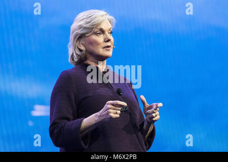 4 marzo 2018 - Washington, DC, Stati Uniti - JENNIFER GRANHOLM, ex governatore del Michigan, parlando a AIPAC (American Israel Public Affairs Committee) Conferenza politica a Walter E. Washington Convention Center di Washington il 4 marzo 2018 (credito Immagine: © Michael Brochstein via ZUMA filo) Foto Stock