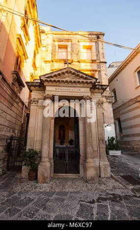 Vista della cappella di San Sebastiano Martire in Ortigia Foto Stock