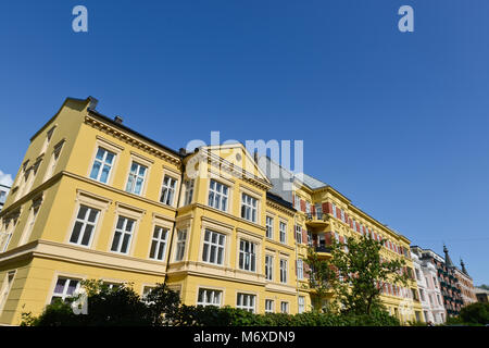 Gli edifici colorati nel quartiere Majorstuen, Frogner distretto, Oslo, Norvegia Foto Stock