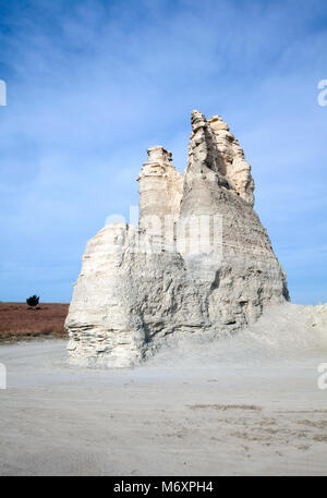 Castello di roccia in roccia del Castello Badlands, Gove County, Kansas, 2017. Foto Stock
