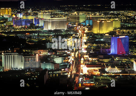 2000 la storica Strip di Las Vegas SKYLINE NEVADA USA Foto Stock