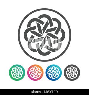 Caratteristiche geometriche legate gruppo Vector Graphic Design icona impostare Illustrazione Vettoriale