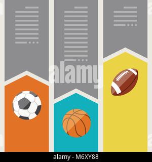 Sport infographics banner opzionale Illustrazione Vettoriale