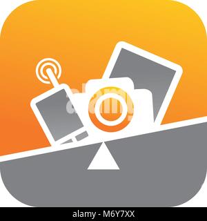 Confrontare elettronico e revisione Illustrazione Vettoriale