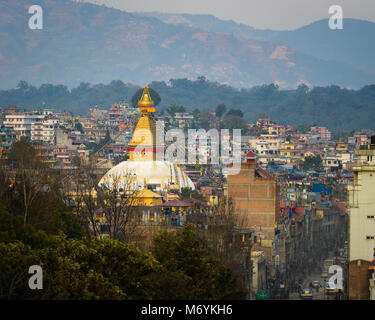 Stupa Boudhanath a Kathmandu in Nepal Foto Stock