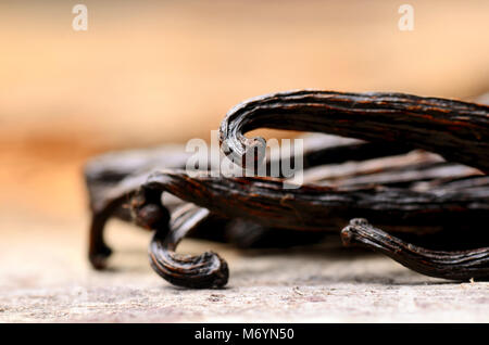 Baccelli di vaniglia immagine ad alta risoluzione Foto Stock