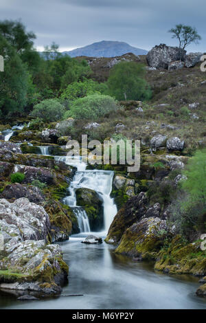 Le Cascate di Balgy, Loch Torridon, Wester Ross, Scotland, Regno Unito Foto Stock