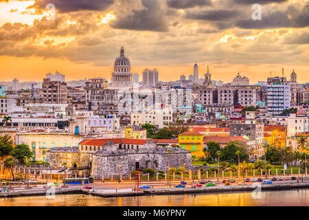 L'Avana, Cuba skyline del centro. Foto Stock