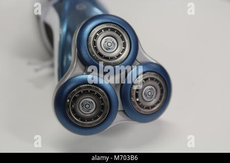 Dettaglio del dispositivo elettronico - rasoi a testine rotanti Foto Stock