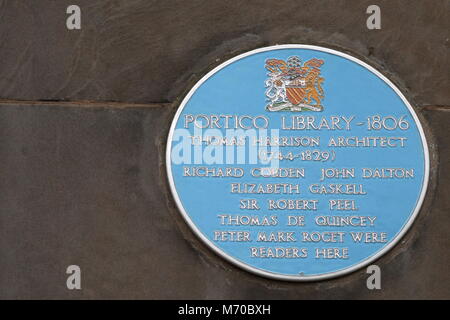 Portico Library, Manchester Foto Stock