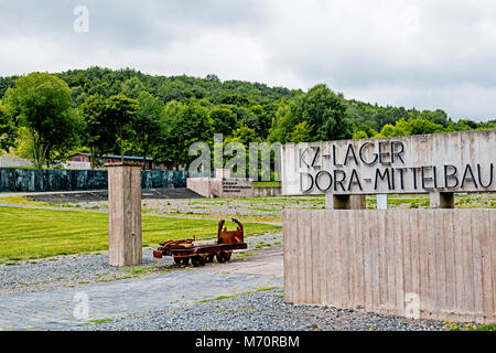 Concentrationcamp Mittelbau Dora (Nordhausen, Germania)Konzentrationslager Mittelbau-Dora Foto Stock