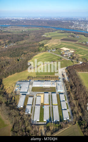 Casa dei rifugiati, ex Kutel, all'Overhammshof, in Essen-Fischlaken di Essen del NRW. Essen, la zona della Ruhr, Renania settentrionale-Vestfalia, Germania, Essen, Ruhr un Foto Stock