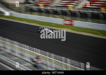 Barcellona, Spagna. 7 Marzo, 2018: Sergey Sirotkin (RUS) unità nella sua Williams FW41 durante il giorno sei di un test di Formula Uno al Circuit de Catalunya Credito: Matthias Oesterle/Alamy Live News Foto Stock