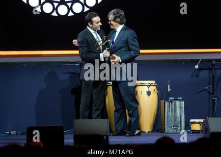 Enrique Ponce durante il gala di presentazione dei cartelli della Feria de San Isidro 2018' in Madrid 07/03/2018 Credit: Gtres Información más Comuniación on line, S.L./Alamy Live News Foto Stock