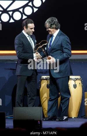 Enrique Ponce durante il gala di presentazione dei cartelli della Feria de San Isidro 2018' in Madrid 07/03/2018 Credit: Gtres Información más Comuniación on line, S.L./Alamy Live News Foto Stock