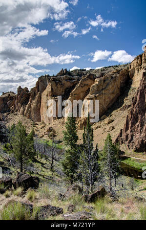 Smith Rock in Terrebonne Oregon è un mondo di classe destinazione di arrampicata Foto Stock